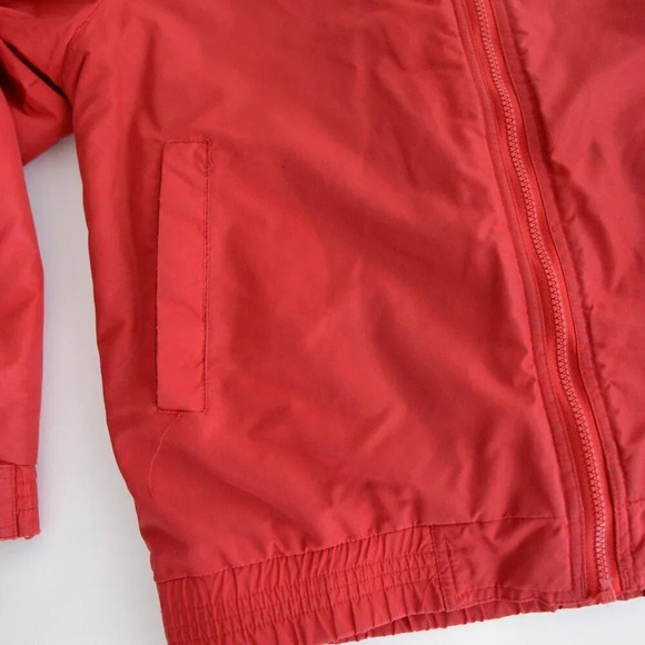 Vintage 90'S Brooks Red With Gray Fleece Liner Bomber Style  Jacket - Picture 10 of 13
